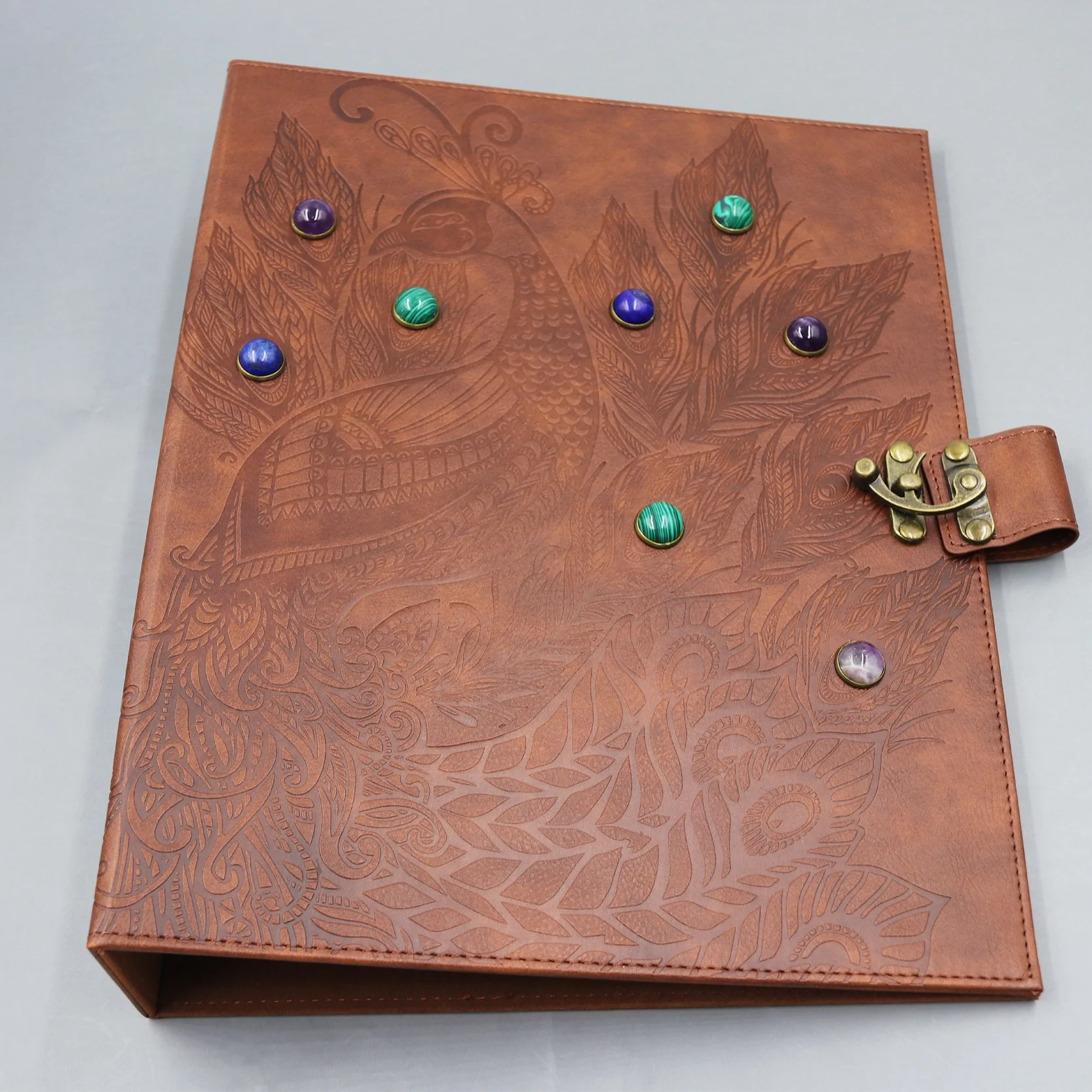 Оптовая продажа Подарочный дневник путешественника со стразами записная книжка из искусственной кожи спиральный одноклассный план чакра Обложка для блокнота A5