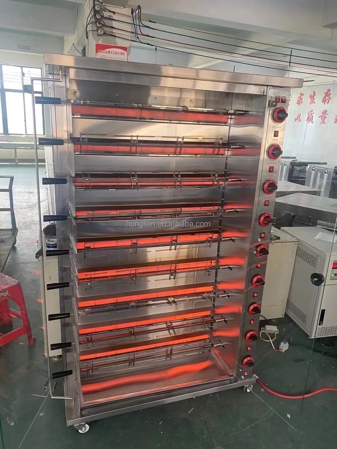 Rotisserie машина для приготовления цыплят газ/Электрический из нержавеющей стали