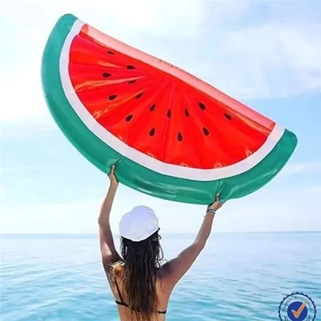 
Cheap watermelon inflatable float bed row inflatable swimming pool water park floating air mattress 