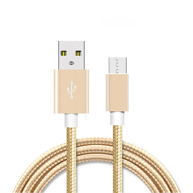 Кабель Micro USB в оплетке для быстрой зарядки 2 А кабель синхронизации данных 28AWG 1 м адаптер