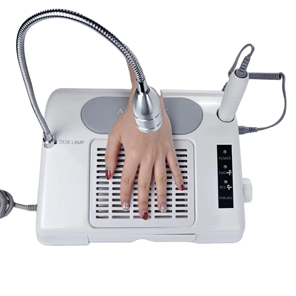 Strong Power 3500 RPM Nail Drill 3 in 1 Nail Dust Collector Professional Nail Table Dust Collector