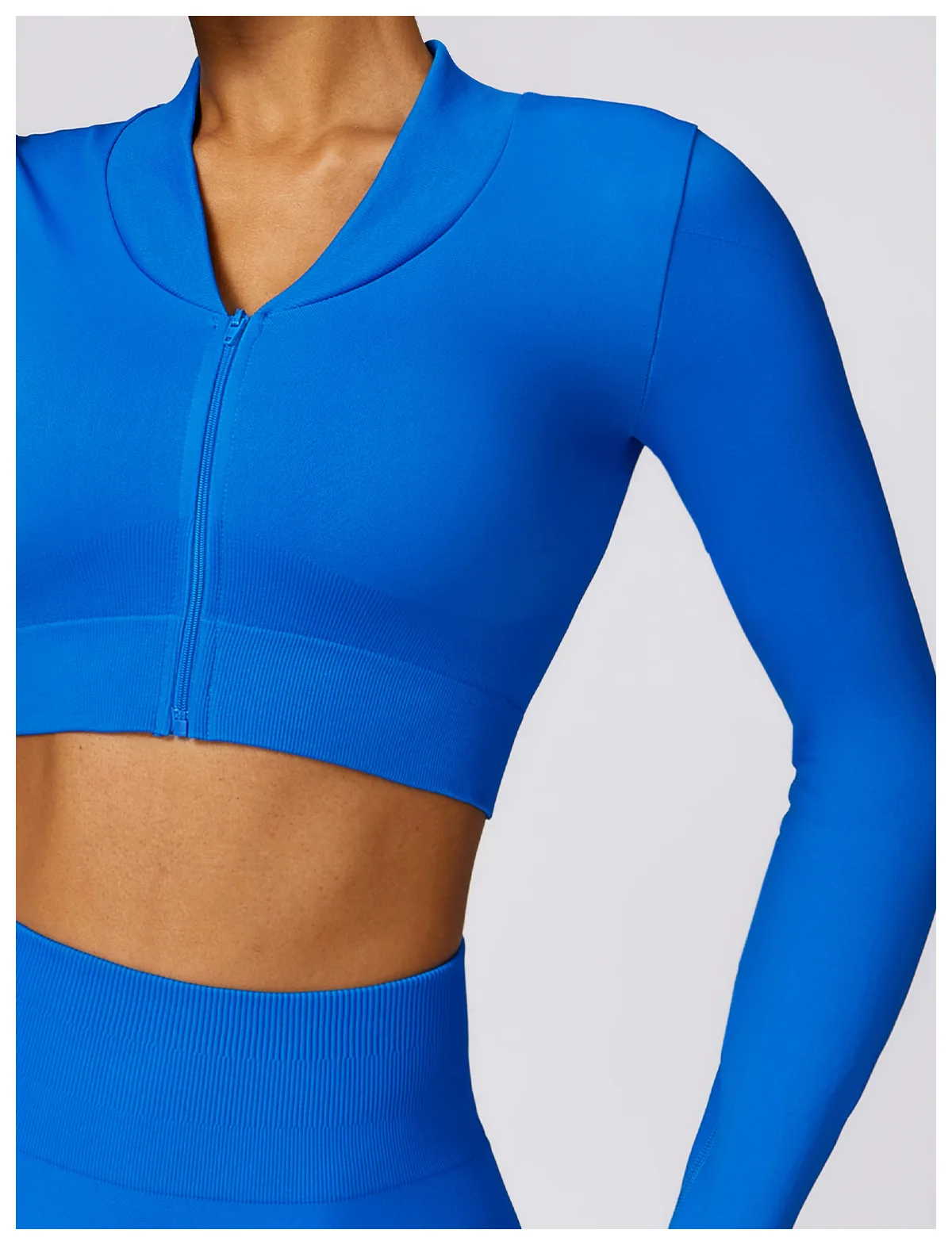 Женский топ на молнии 2024 спортивный костюм бюстгальтер расклешенный бесшовный одежда для фитнеса тренировки тренажерного зала комплект из 3 предметов йоги