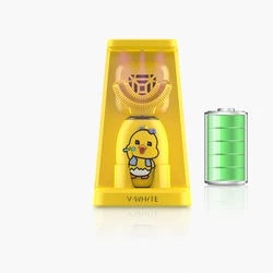 v-white cute mini yellow duck sonic two kinds of music guide mode children baby electric toothbrush U-shaped toothbrush