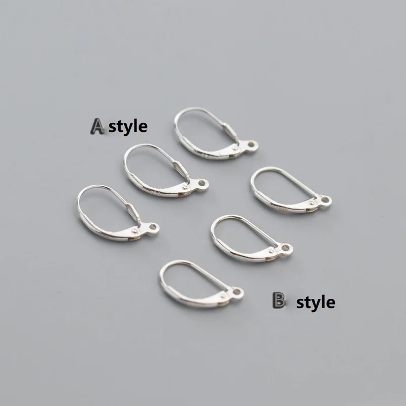 fashion 925 Sterling Silver jewelry findings drop earring loop French hook nature pearl,18k gold plating ,DIY Accessories silver