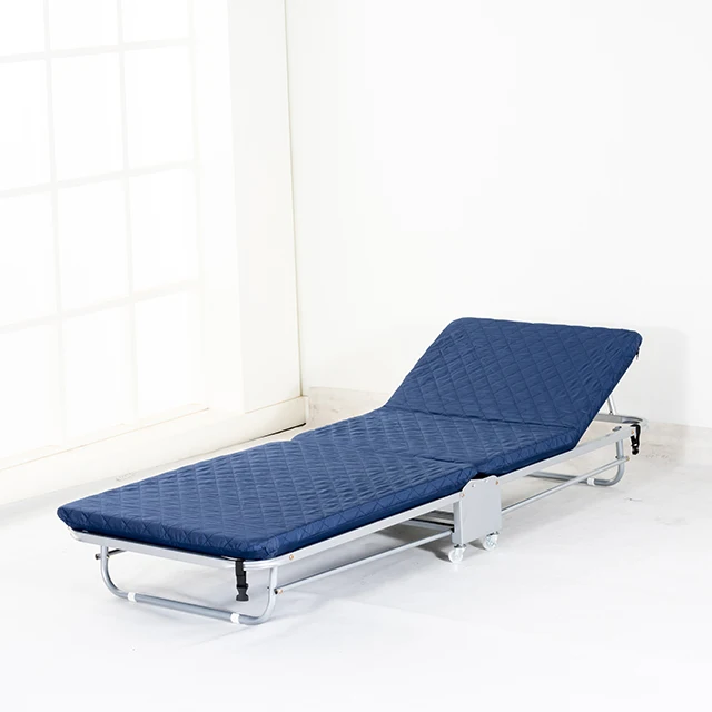 
China Manufacturer Single Medical Manual Bunk Hospital Folding Metal Beds Folding Bed Supplier Wholesale 