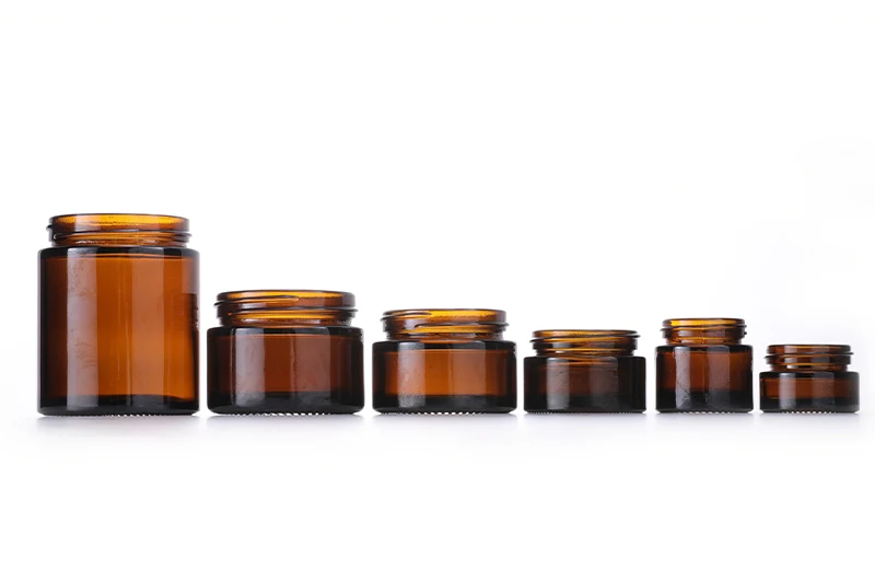 5g 10g 30g 50g 100g 4oz Custom Glass Eye Face Body Empty Cream Cosmetic Amber Jar With Black Dare Wood Lid Cheap prices