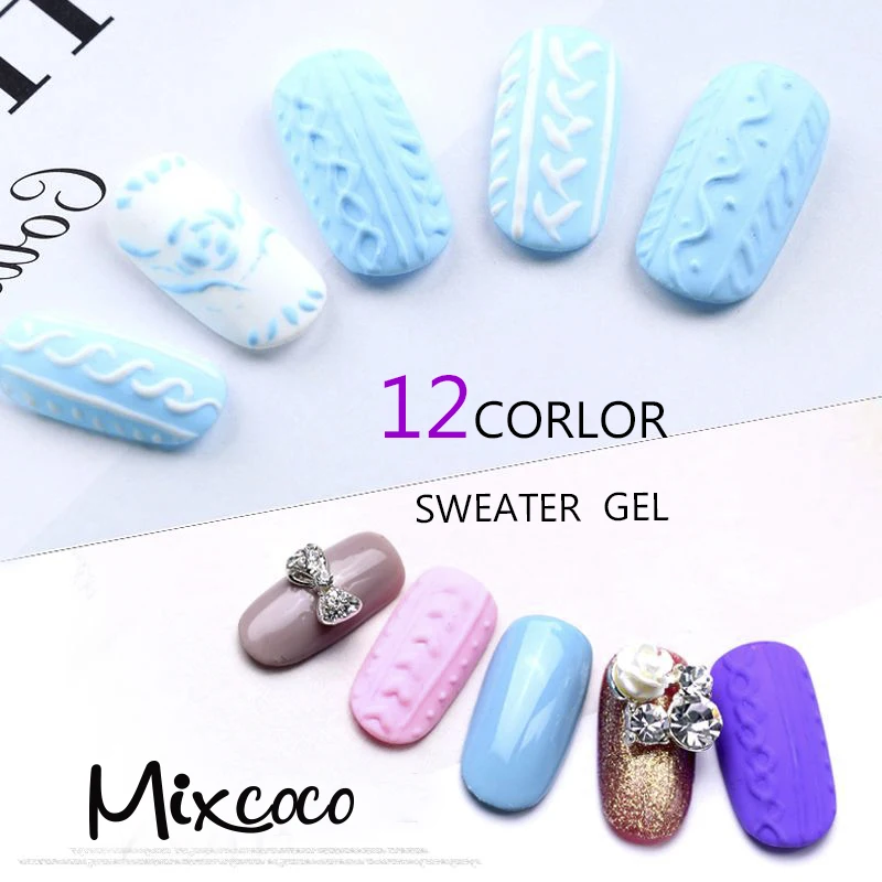 Mixcoco Panting Gel Soak Off 12 Colors Sweater Gel Nail Salon Beauty Gel Effect Uv Nail Polish For Wholesale