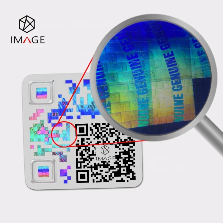  Индивидуальная 3d Голограмма QR-код антифальшивая Защитная этикетка для аутентификации