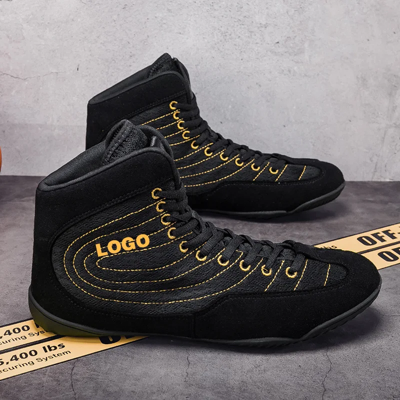 Custom High-top Combat Training Bodybuilding Shoes Boxing Shoes For Men