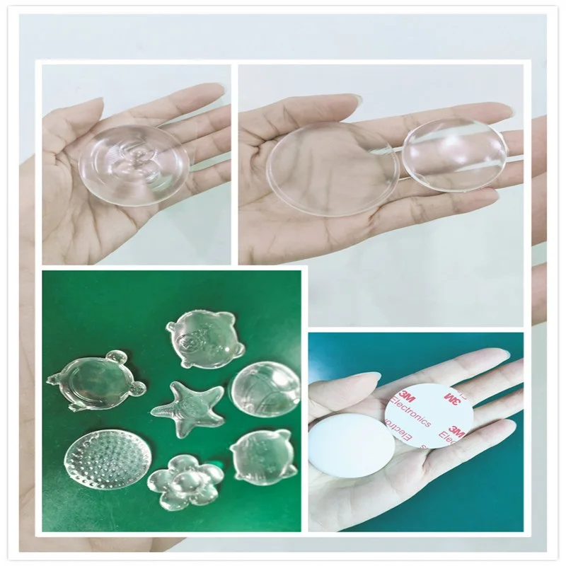 transparent anti-collision round wall protector clear door stopper silicone doorknob stopper