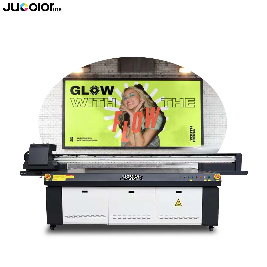 Uv Large Format Printer Directly on a Variety of Substrates Like Vinyl Aluminum Wood 250*130cm Printing Size