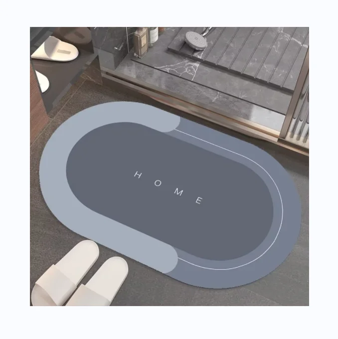 Оптовая продажа, полиэфирный коврик для ванной с легкой очисткой воды, домашний коврик для ванной с диатомом, коврики для ванной комнаты