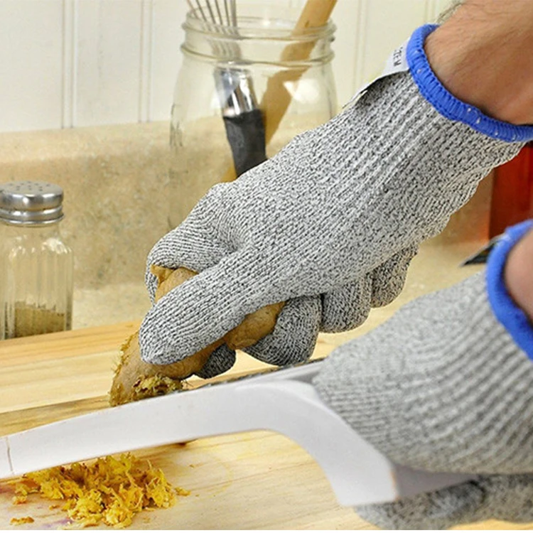 
Food grade hand protection anti cut gloves guantes anticorte level 5 cut resistant gloves for kitchen yard work 
