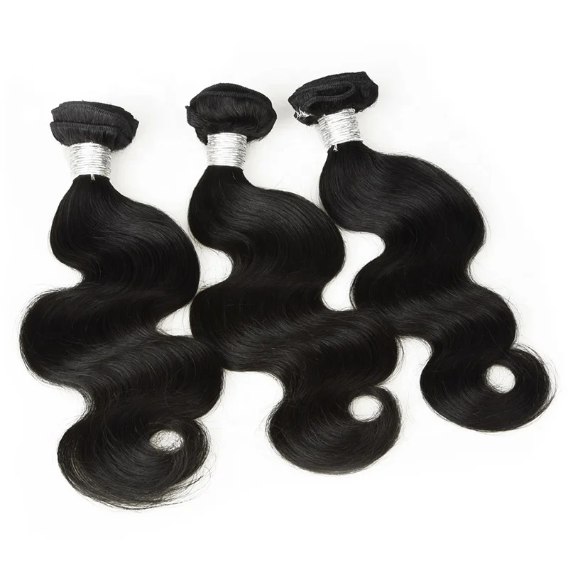 New Style Dropshipping Mixed Human Hair Extension,Body Wave Packed Blend Human Hair Mixed Animal Mixed Synthetic Hair