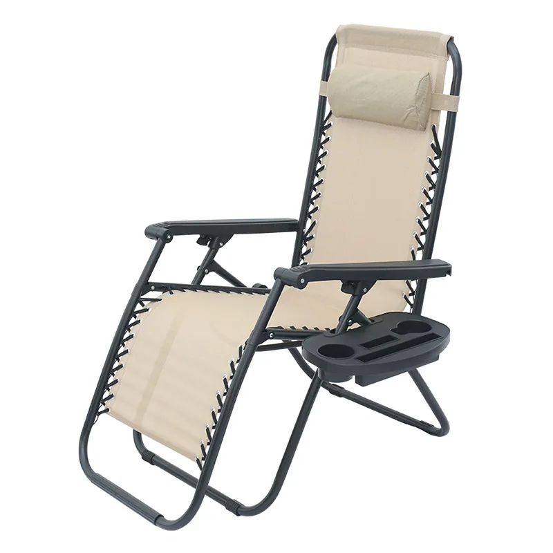 Folding Chair And Single Bed For Outdoor Furniture General Use Folding Beach Chair With Handle Chaise Longue