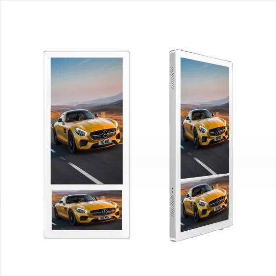 18.5 inch Elevator Wall Mounted Dual Screen Android WiFi Digital Advertising Screens for Business Marketing