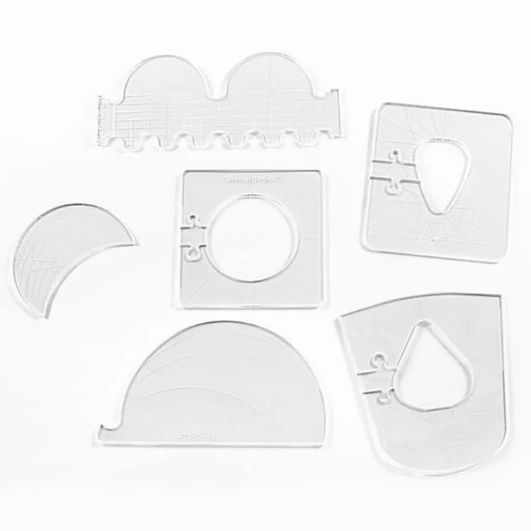Акриловые оправы для квилтинга шаблоны различные формы прозрачная акриловая машина набор