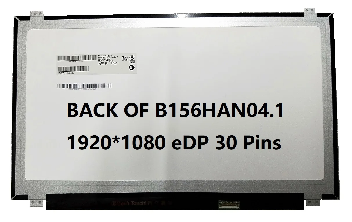 
Super thin laptop lcd screen for AUO B156HAN06.0 with 72% NTSC 1920*1080 resolution 