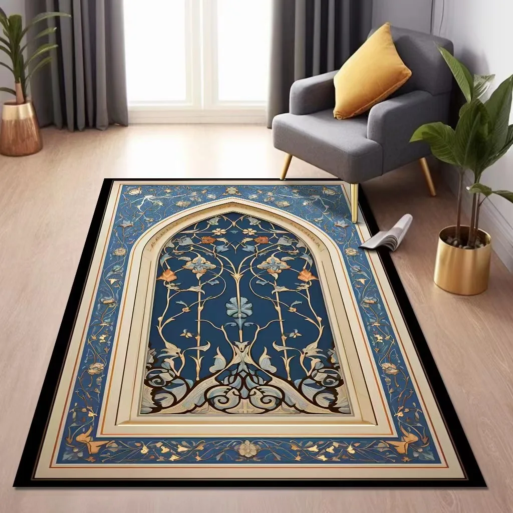 Wholesale Eid Ramadan Carpet Kneel Worship Mat Middle Eastern Carpet Portable Foldable Floor Mat Ethnic Ritual Prayer Mat