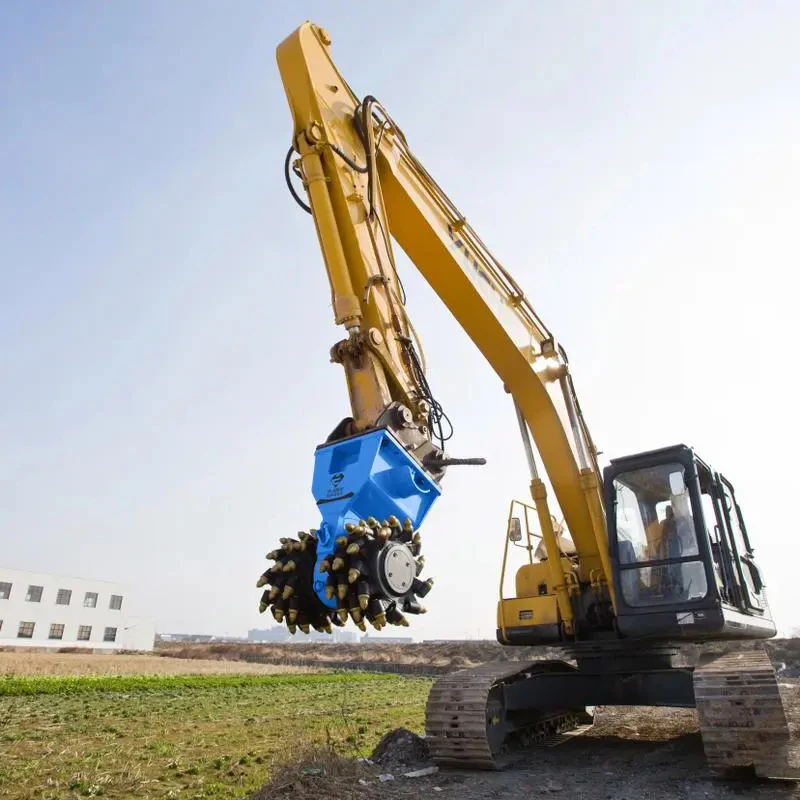 Accurately Control Construction Compact Design Excavator Drum Cutter For 12-17 ton Excavator