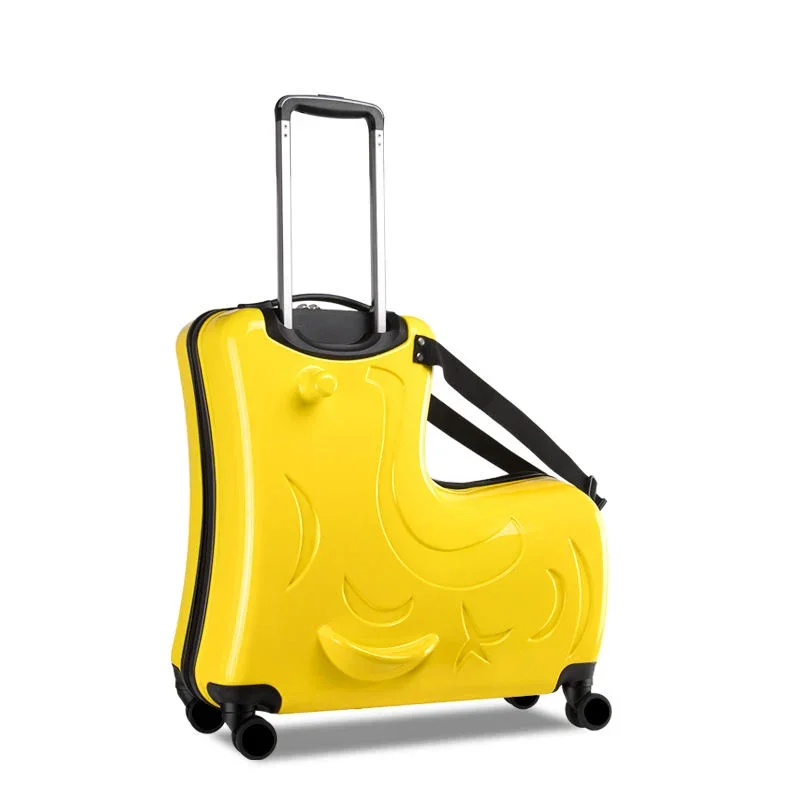 Cute Pony Cartoon Children Kids Travel Rolling Ride on Luggage