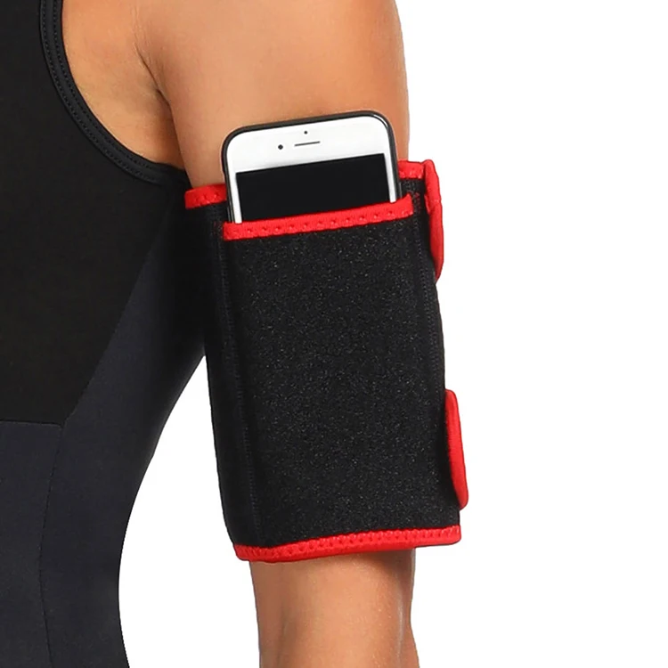 Feelingirl High Quality Neoprene SBS Embossing Sweat Phone Pocket Couple Body Shaper Arm Slimmer