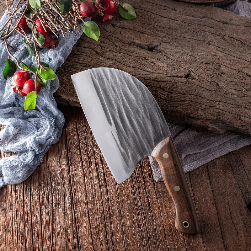 Handmade Forged Chinese Cleaver Chef Butcher Knives 5CR15MOV Sharp Vegetable Slicing Knife