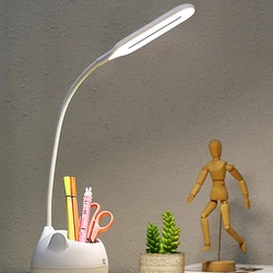 New Design Pen Holder Lamp Desk Led Table Night Light Battery Table Lamp With Phone Stand