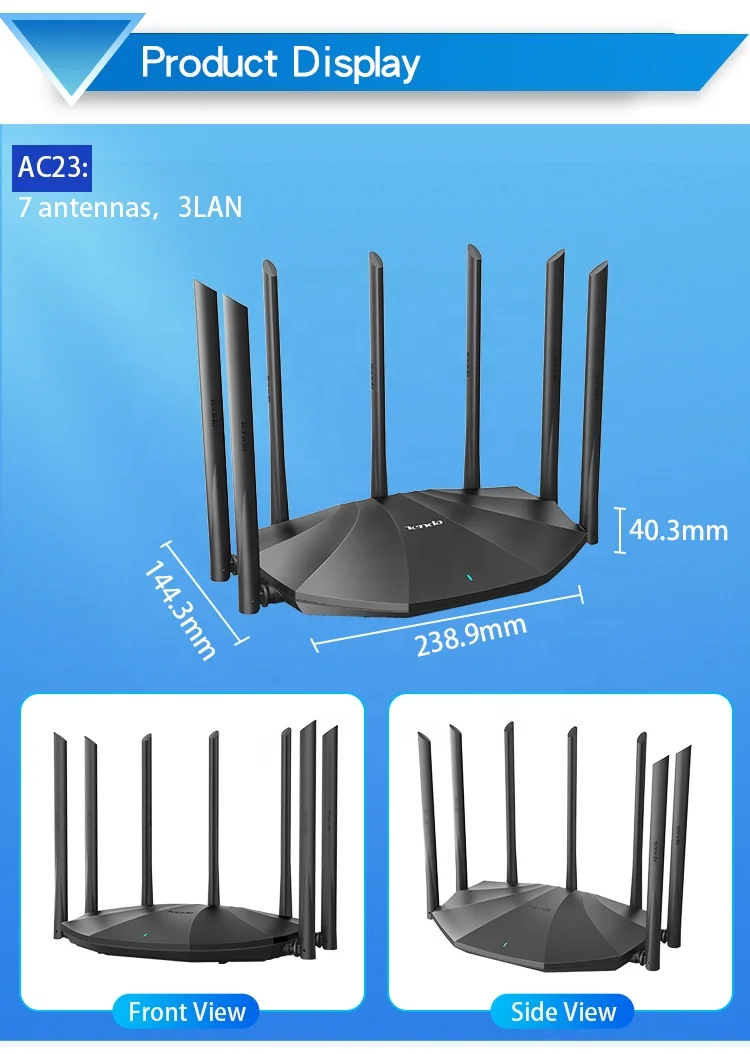 AC2100 Gigabit Port Router Dual Band Wireless Router Tenda AC23