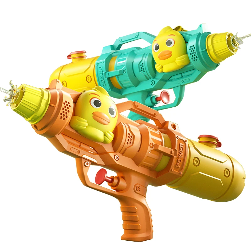 Large Capacity Children Summer Outdoor Play Water Interactive Cute Duck Shape Gun Wholesale Gift Toys