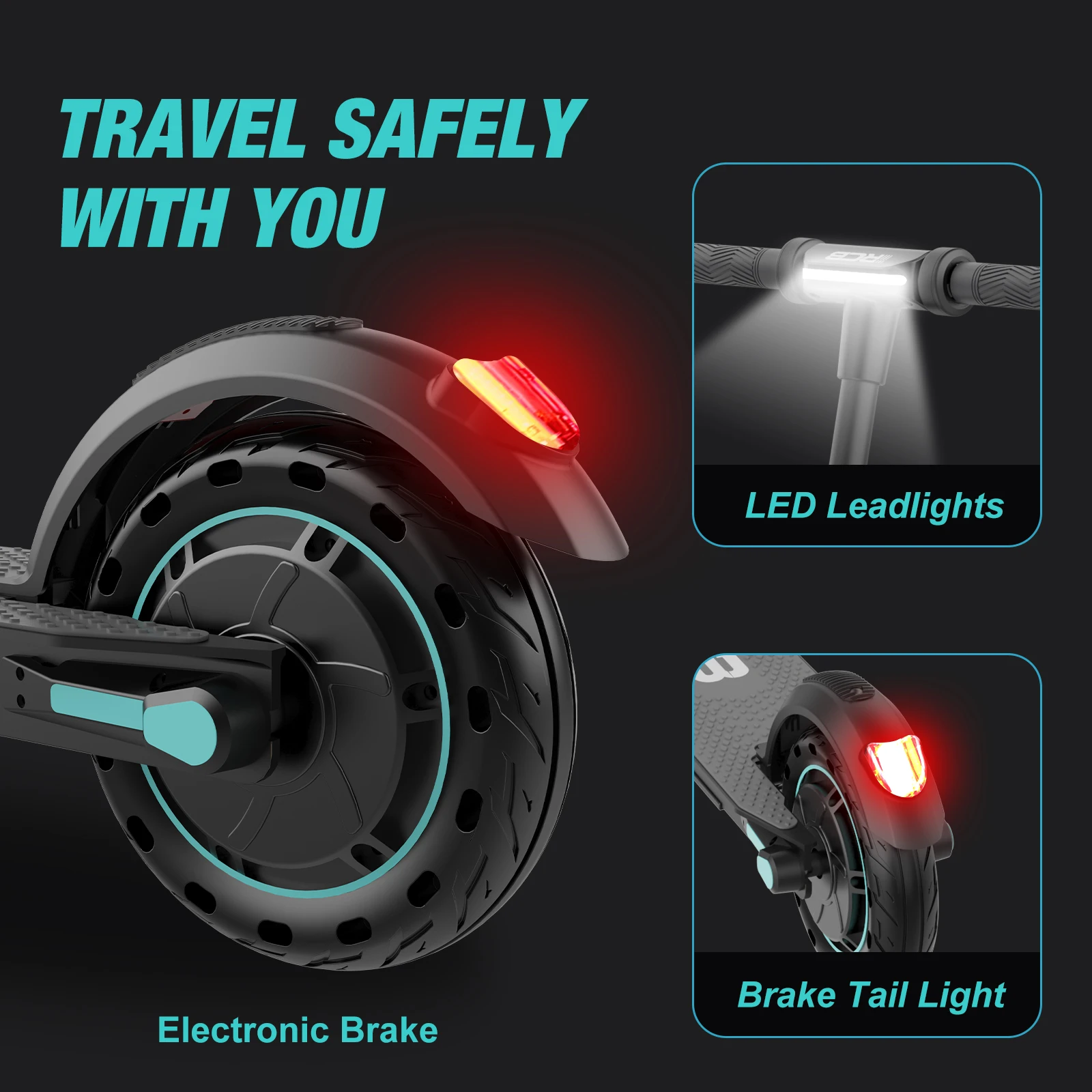 Drop shipping foldable Electric scooter RCB R13 Black Power Battery two wheel electric scooter