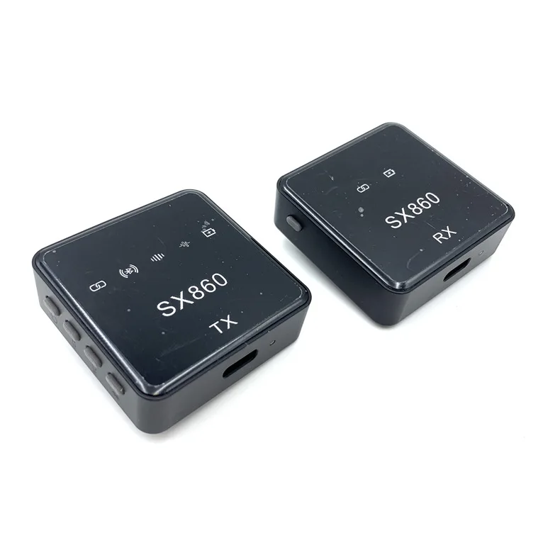 2.4G Wireless Recording Microphone System with Transmitter Receiver Clip-on Lavalier Mic for Vlog Video Recording