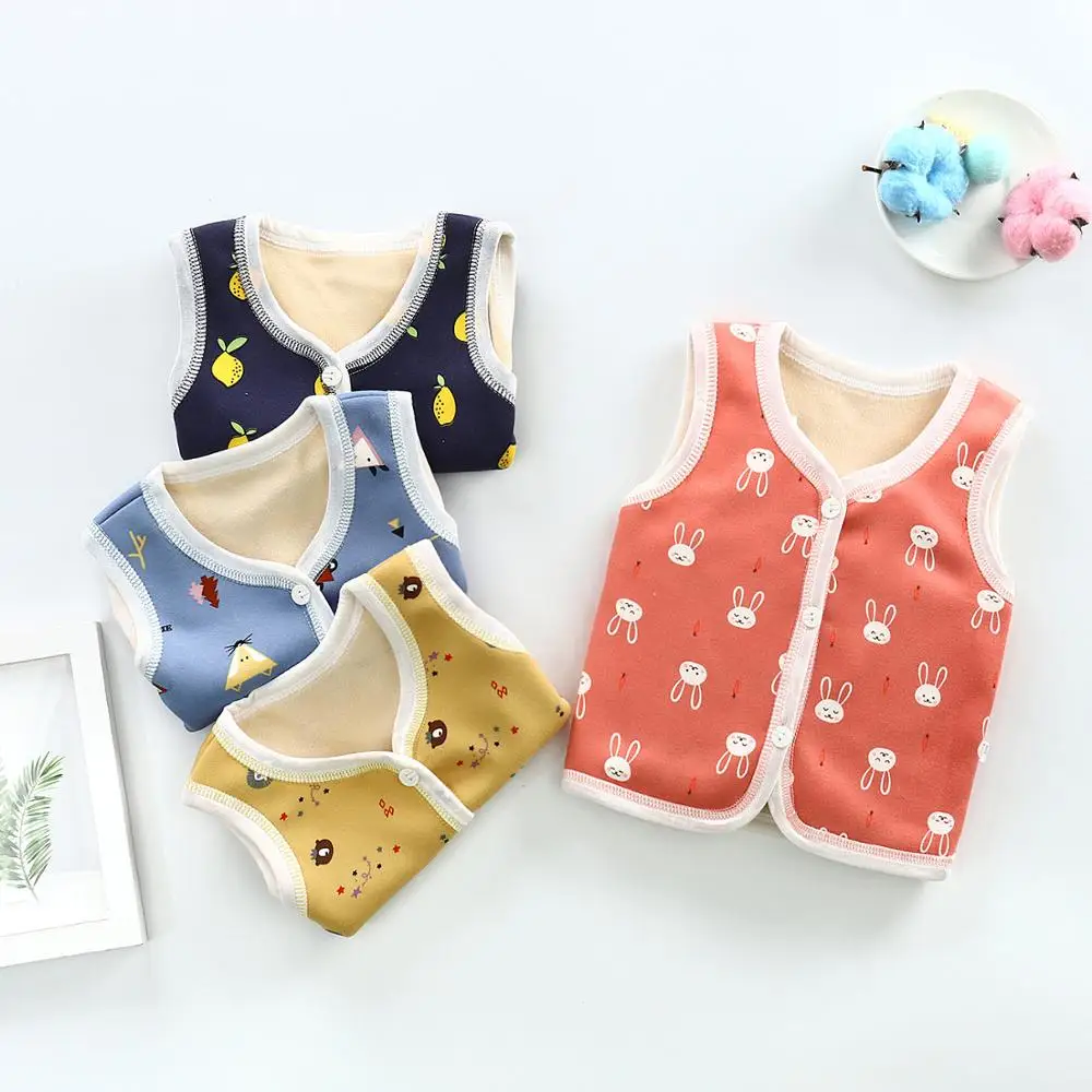 factory price infant unisex warm vest baby boy clothing baby cotton vest
