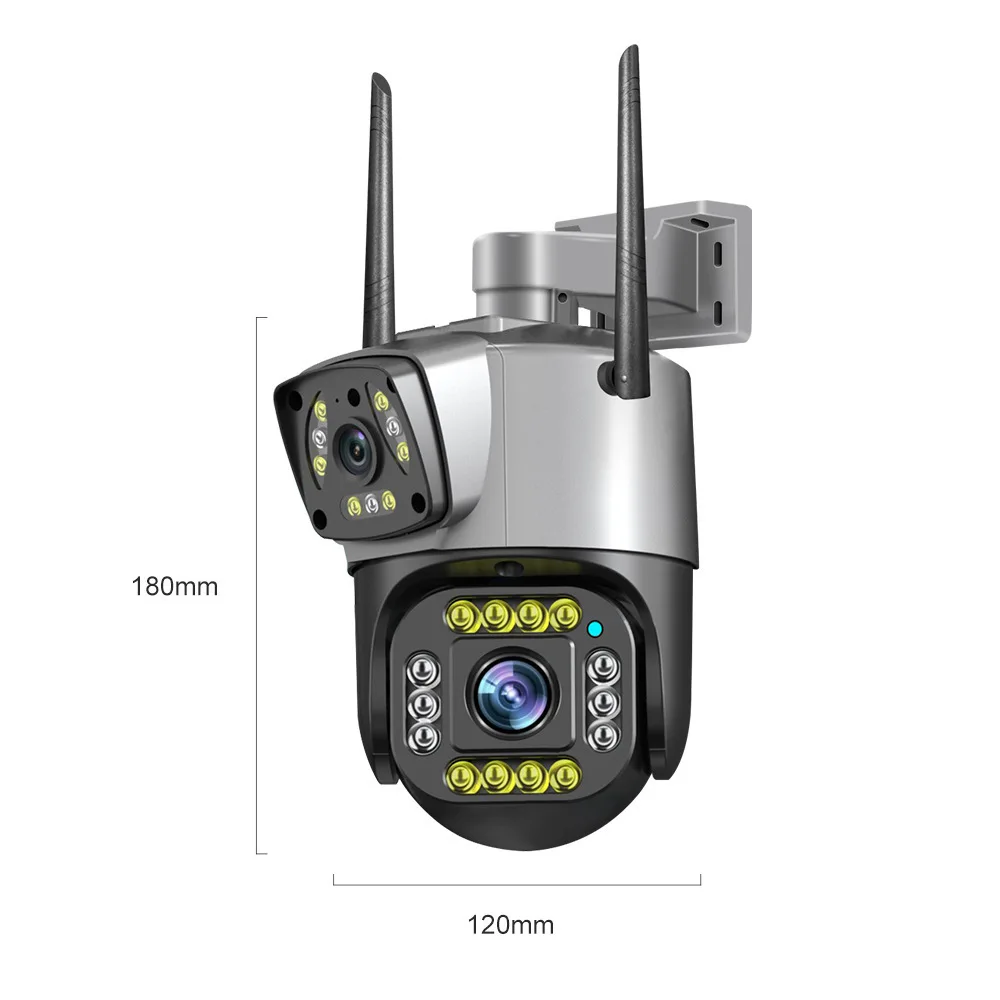 V380 dual screen wireless monitor for outdoor and home use 360 degree connection with mobile phone dual camera, 4G