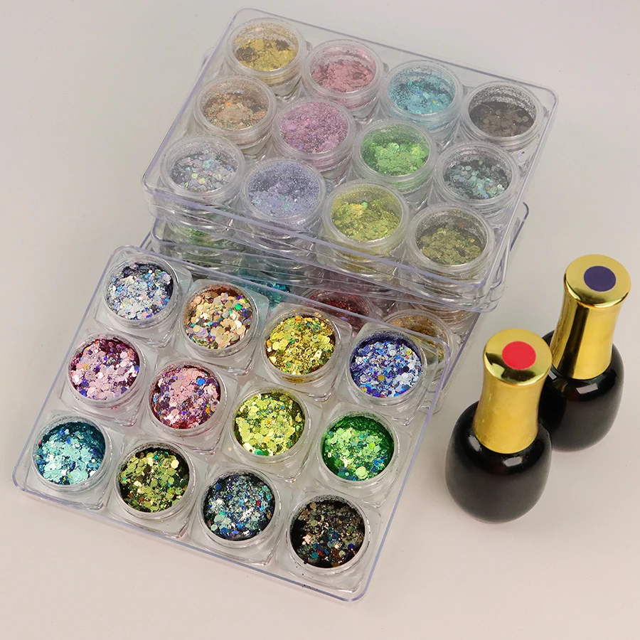  Glitter Jars Factory Supply Wholesale 2oz 100gram 1kgs Holographic for Crafts
