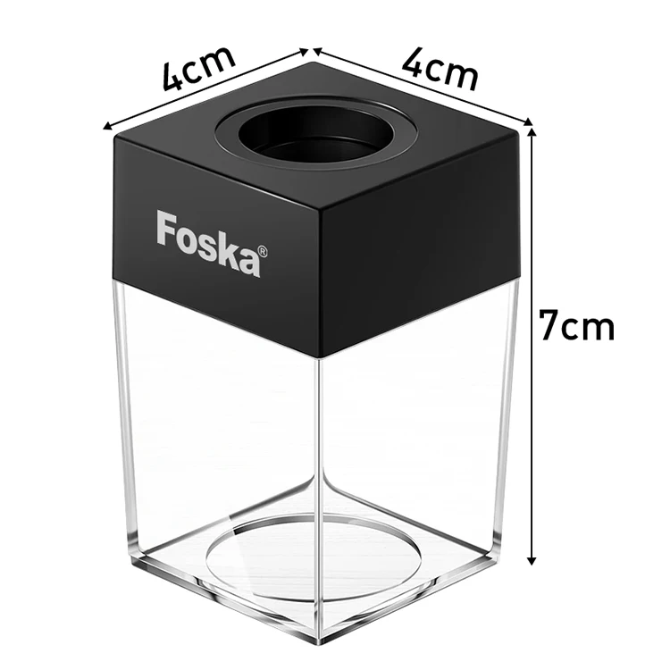 Foska Removable and Easy Refilling Sturdy ABS Magnetic Paper Clip Holder Magnetic Paper Clip Dispenser Holder for Desk