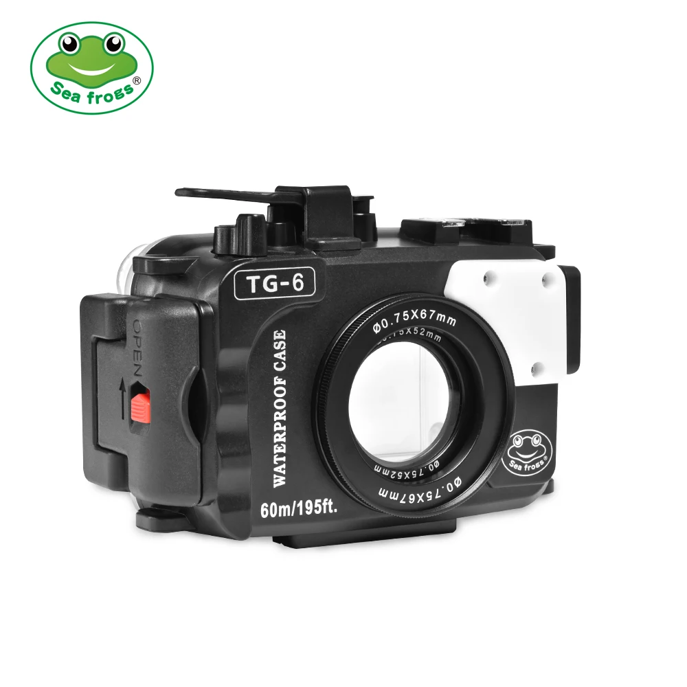 Seafrogs Waterproof 60m Camera Housing Scuba Dive Case for Olympus TG6 Diving Protective Bag