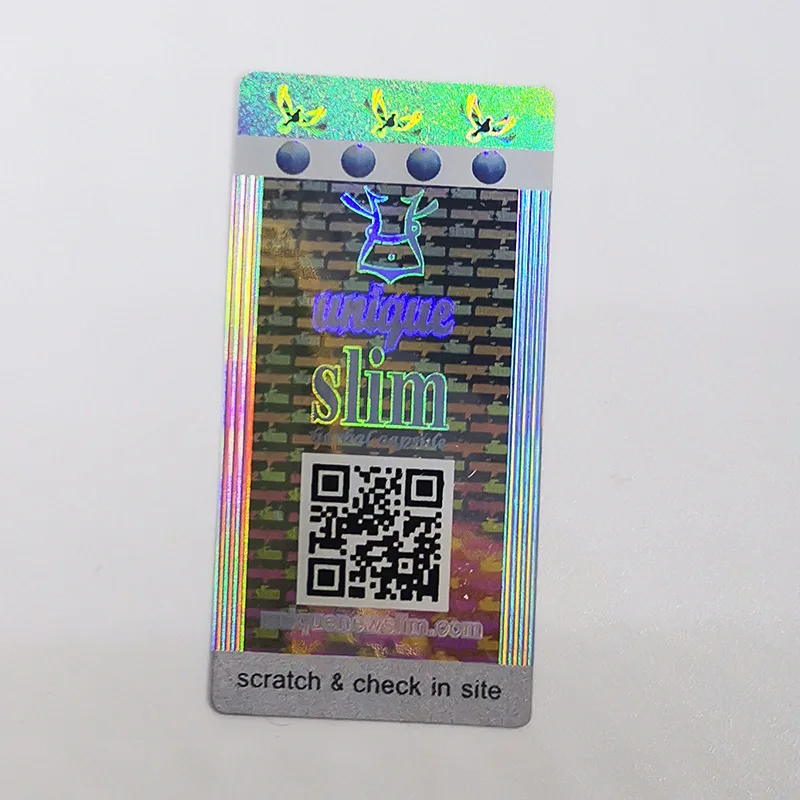 Custom 3d Scratch and Sniff Holographic Stickers QR Code Hologram Sticker