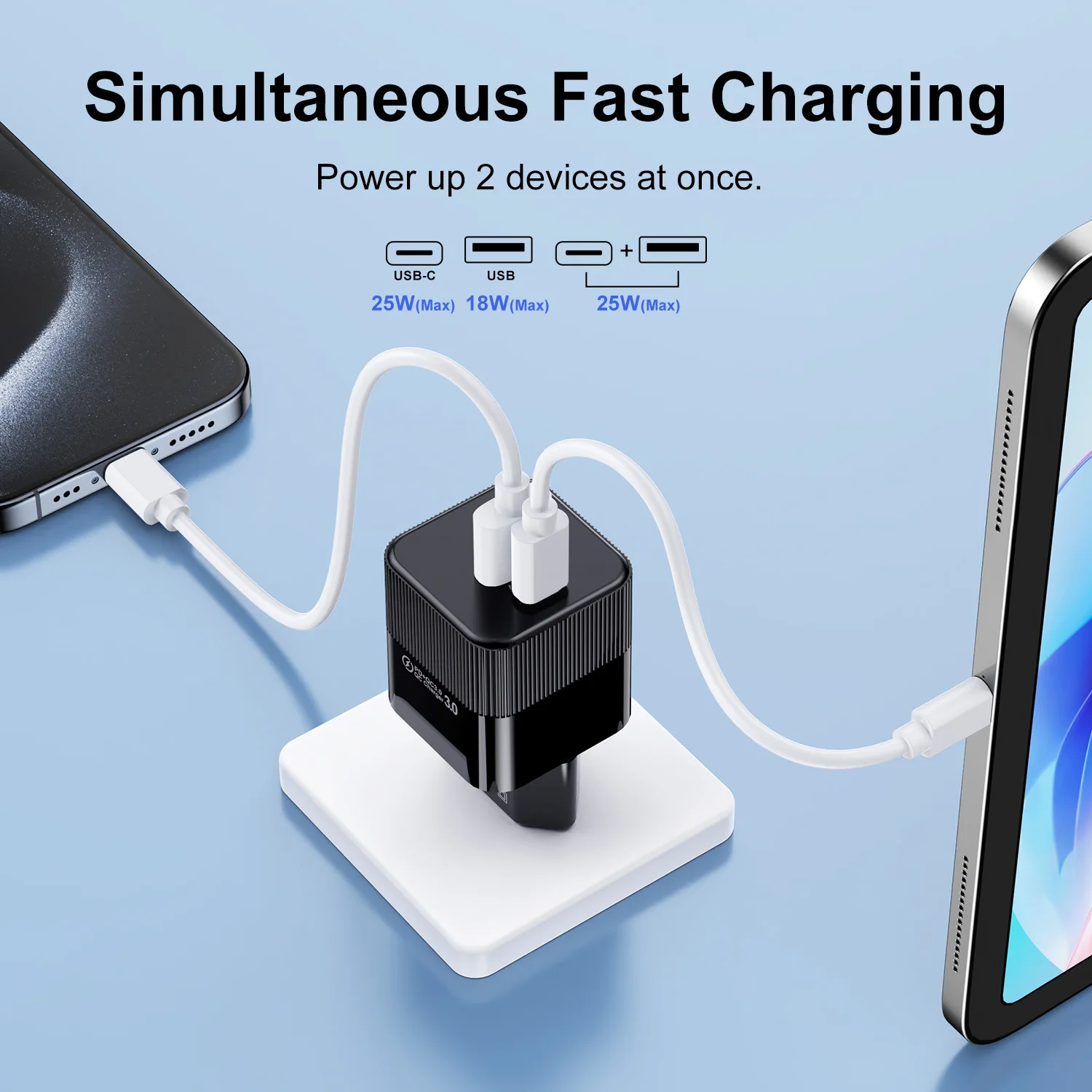 Оригинальный двойной порт usb C настенное зарядное устройство Быстрая зарядка PD 20 Вт 25 Тип c настенный адаптер для ip 16 15 14 13 12 PRO MAX