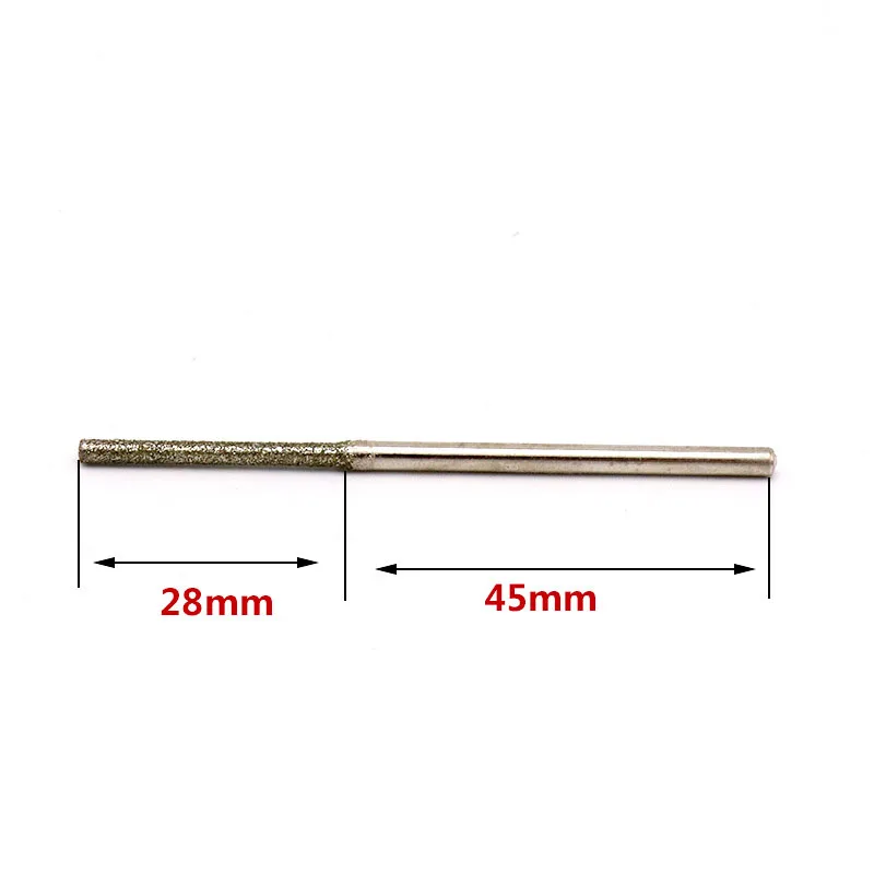 1pcs Diamond Grinding Point Diamond Drilling Bits Ultralong Drilling Bits 0.8mm-2.5mm Jade Stone Grinding Burr