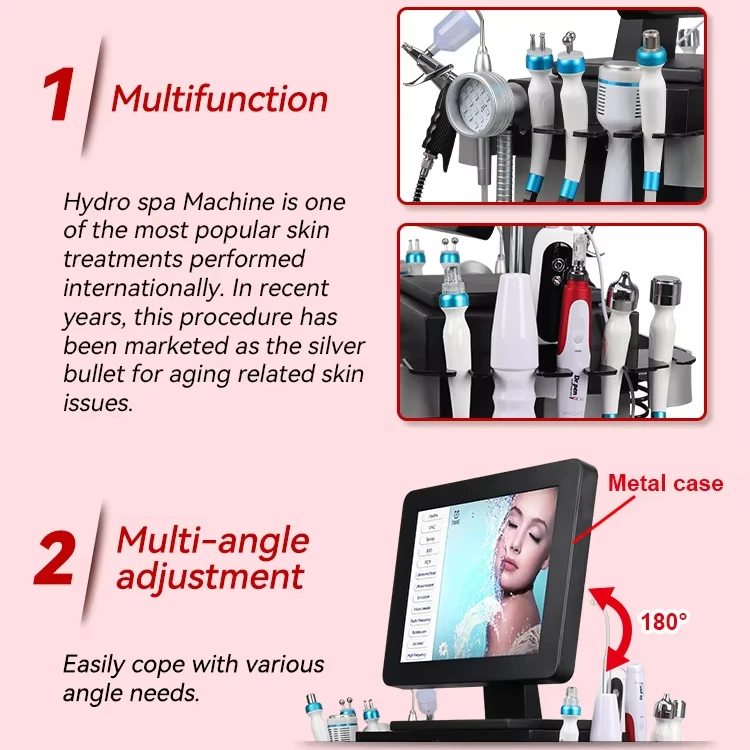 CE Professional 12 in 1 Hydra Dermabrasion Machine Facial Hydro Microdermabrasion for Skin Rejuvenation and Whitening