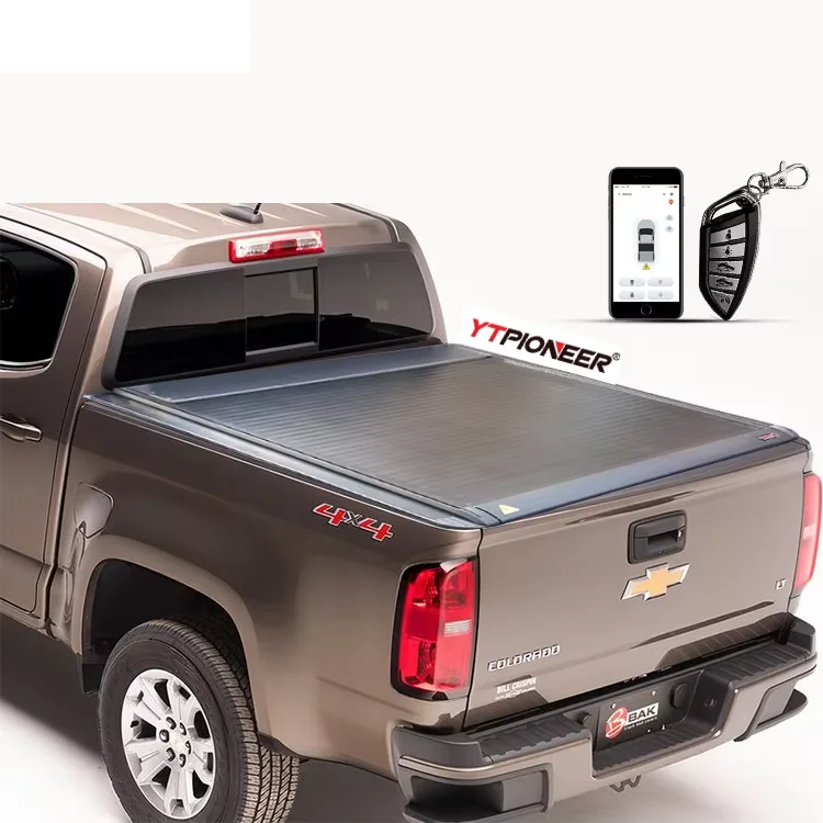 YTPIONEER Remote Control Auto Parts 4x4 Roller Lid Shutter Electric Tonneau Cover For Chevrolet Colorado Canyon 5ft