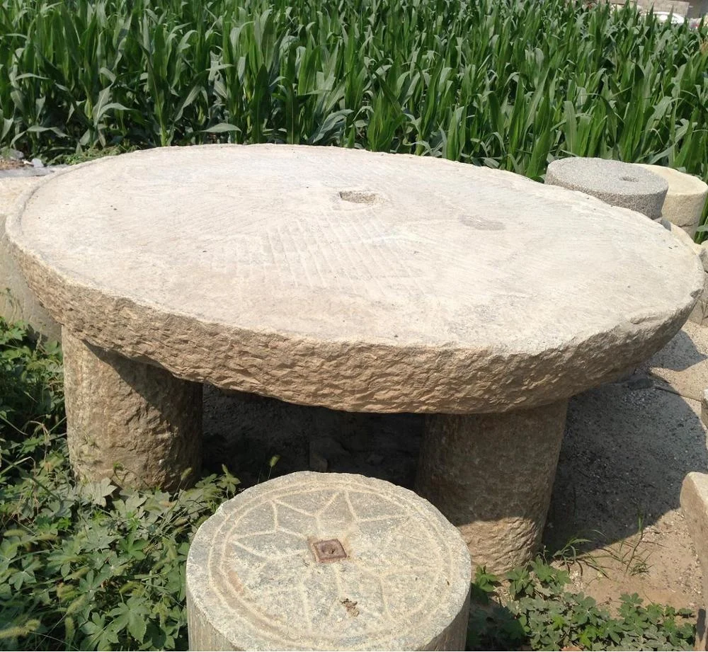 Used Ancient Old Granite Antique Millstone For Garden Decoration
