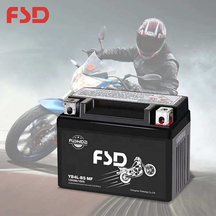 High Quality Long Cycle Life Motorcycle Starting Battery 12V 4Ah Maintenance Free Lead Acid Battery