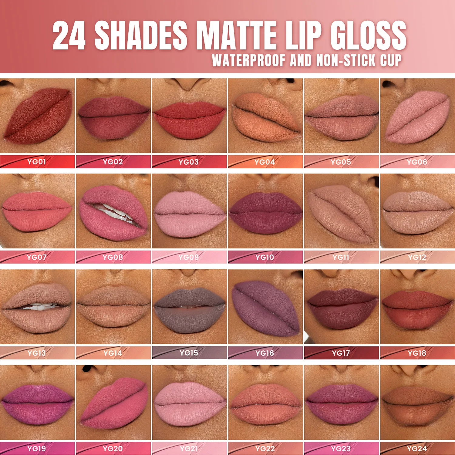 Custom 48 Colors Lipgloss Moisturizing Wholesales Matte Lipstick Pink Long Lasting Waterproof Nude Glossy Liquid Lipstick