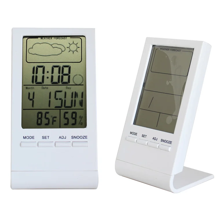 Large LCD Digital Table Forecast Weather Station Alarm Clock Travel Home Electronic Clock