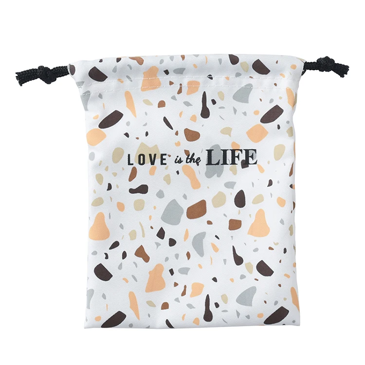 Мини-упаковка изготовленным на заказ логосом хлопковое Подарочное платье маленькая сумка с затягивающими шнурками, сумка-мешок