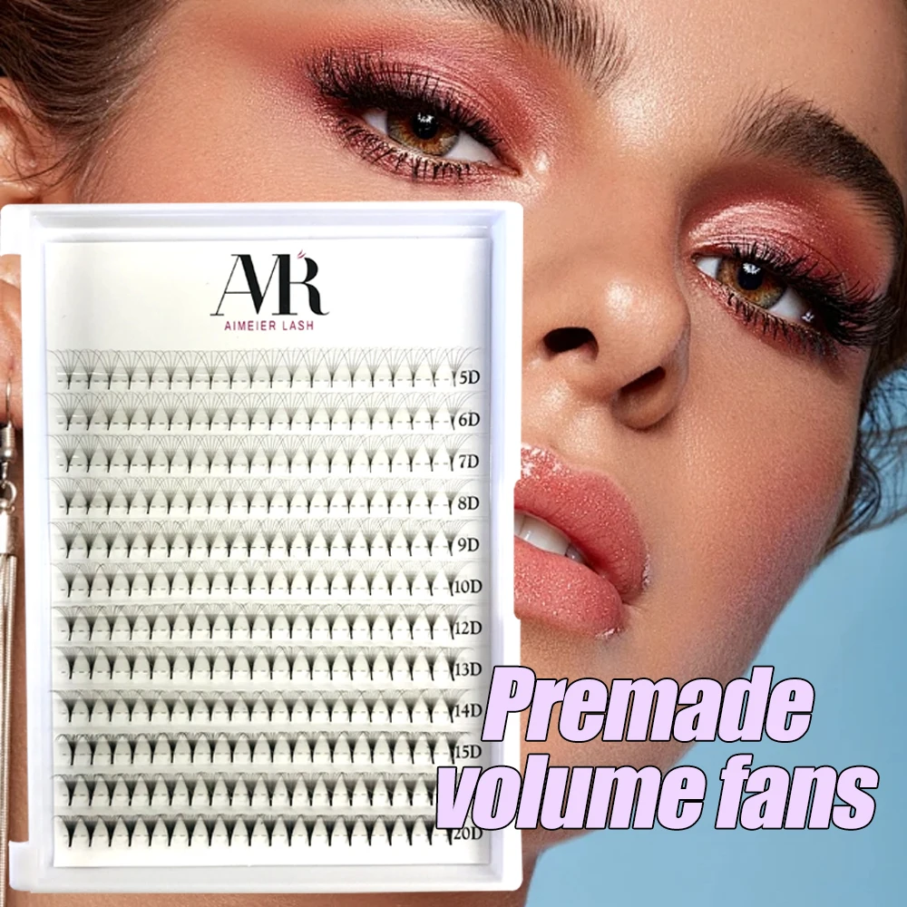 XL Premade Volume Fans Long Stem Ultra Speed Promade Mega Volume Fans And Narrow Premade Fans Eyelash Extensions