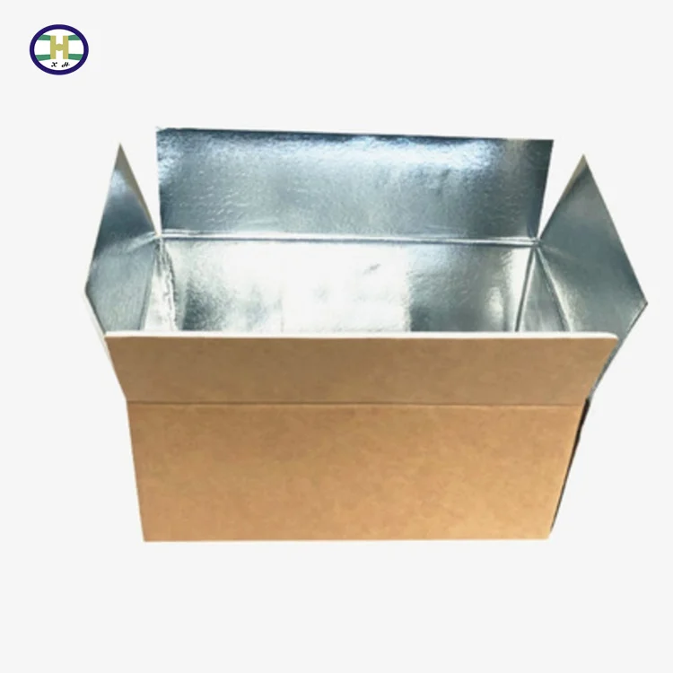 Circular durable food transportation fresh frozen meat carton cold chain insulation foldable anti-corrosion carton