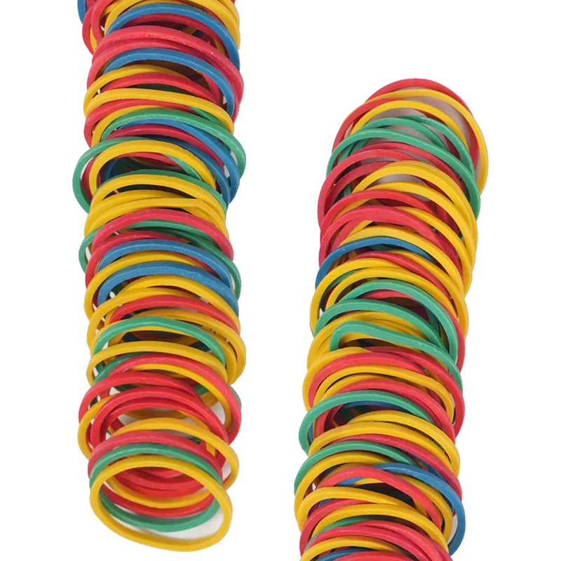 Разноцветные эластичные резинки в ассортименте, разноцветные резинки для школы, дома, офиса, канцелярские товары-органайзеры